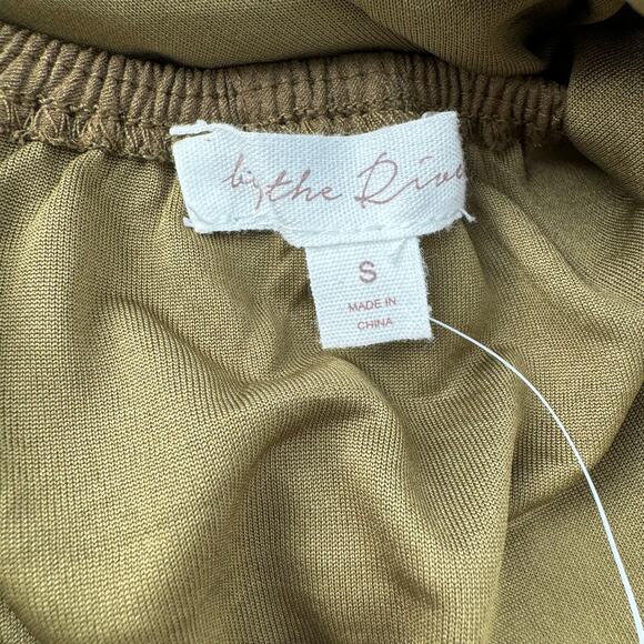 Anthropologie By The River Cut Out Midi Dress Olive Green NWOT Small - Picture 8 of 10